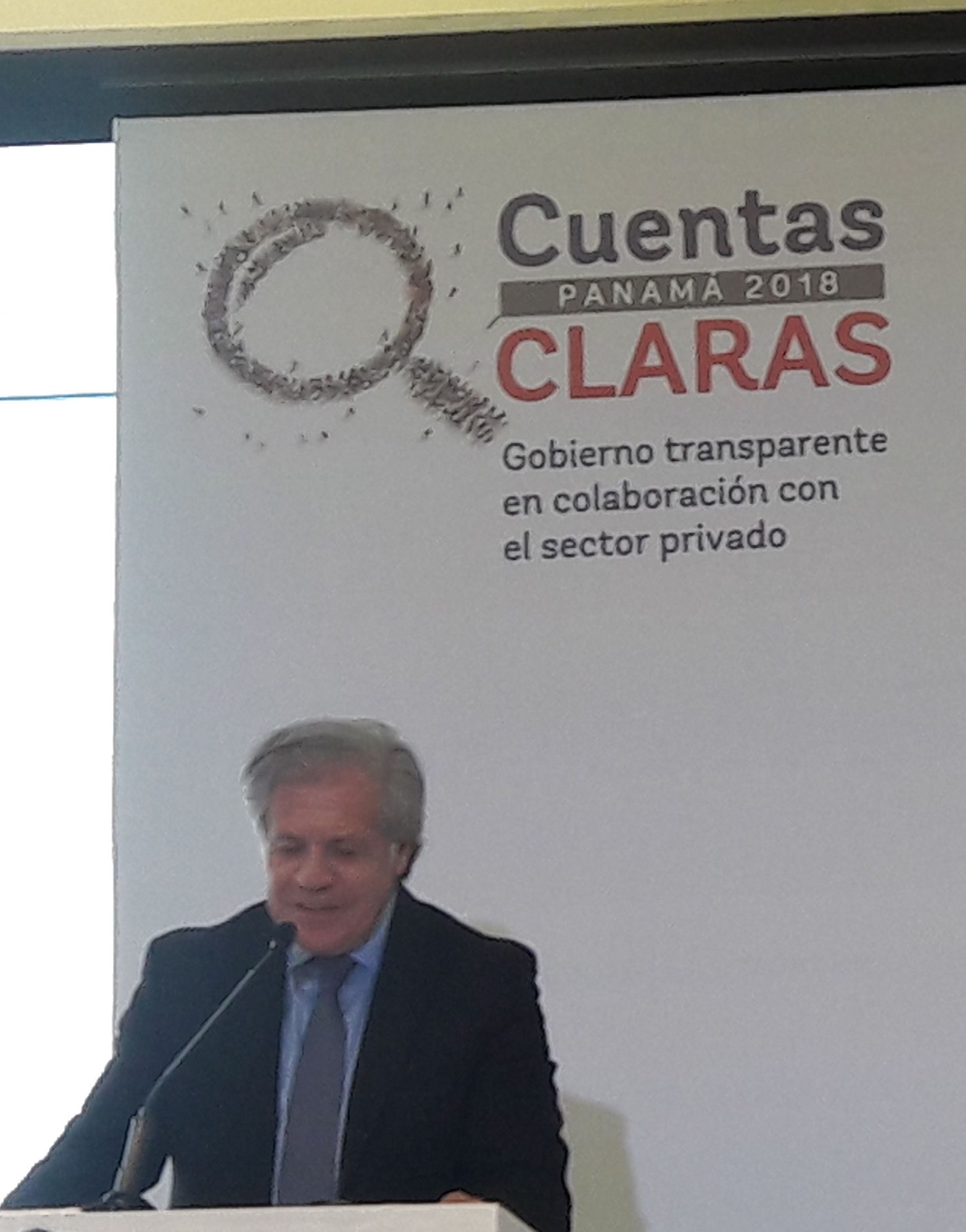 SG de la OEA, Luis Almagro diserta en el evento Cuentas Claras del Banco Mundial, Panamá.(12 de junio de 2018)